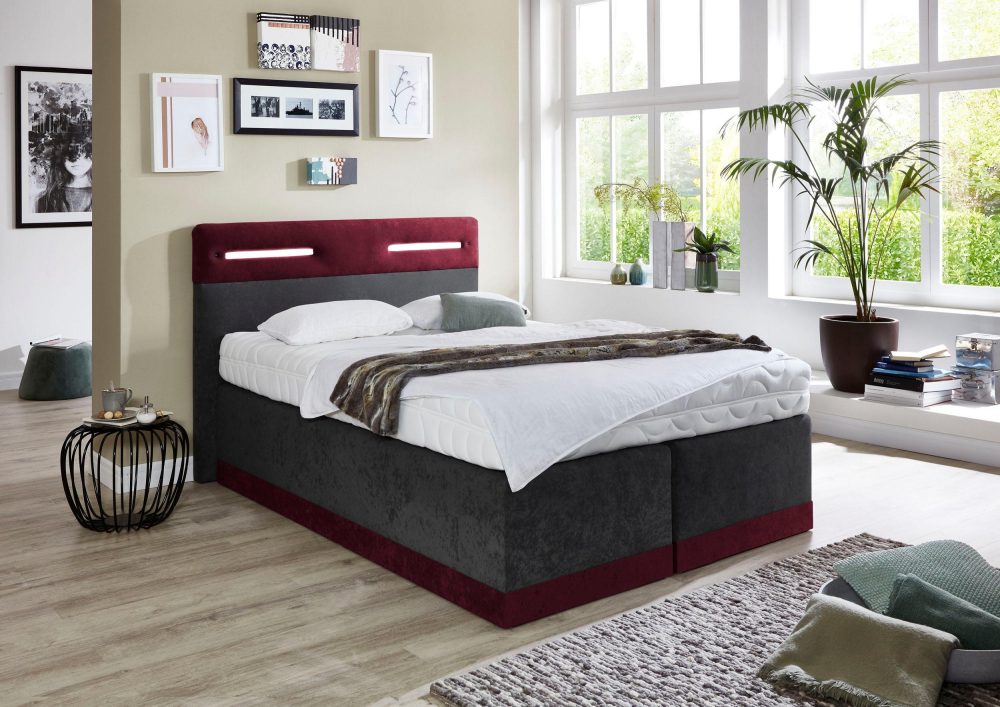 Westfalia Schlafkomfort Boxspringbett mit LED-Beleuchtung