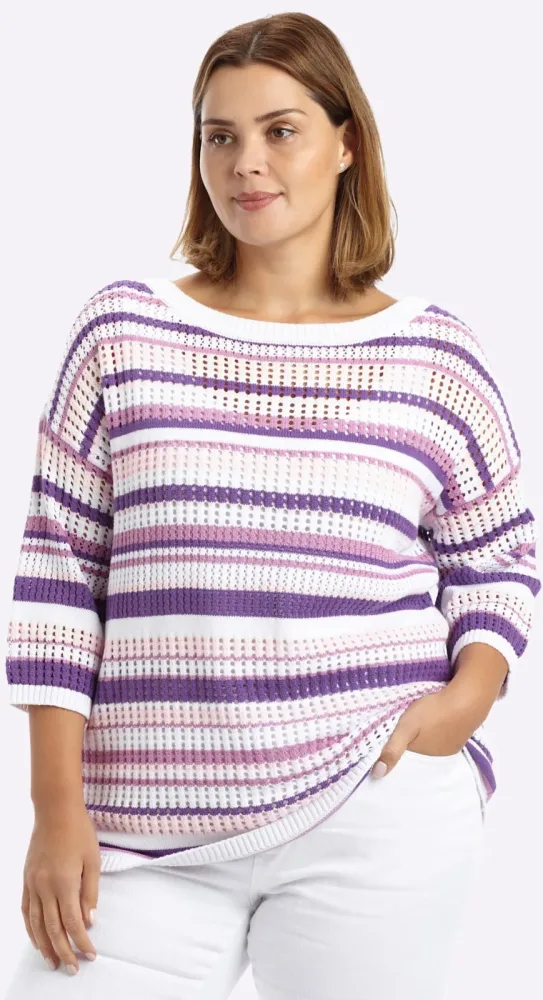 Sheego 3/4 Arm-Pullover 