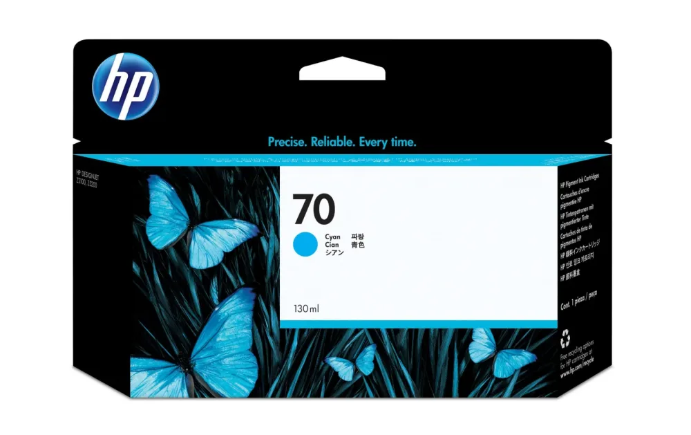 HP 70 Original Tintenpatrone C9452A Cyan