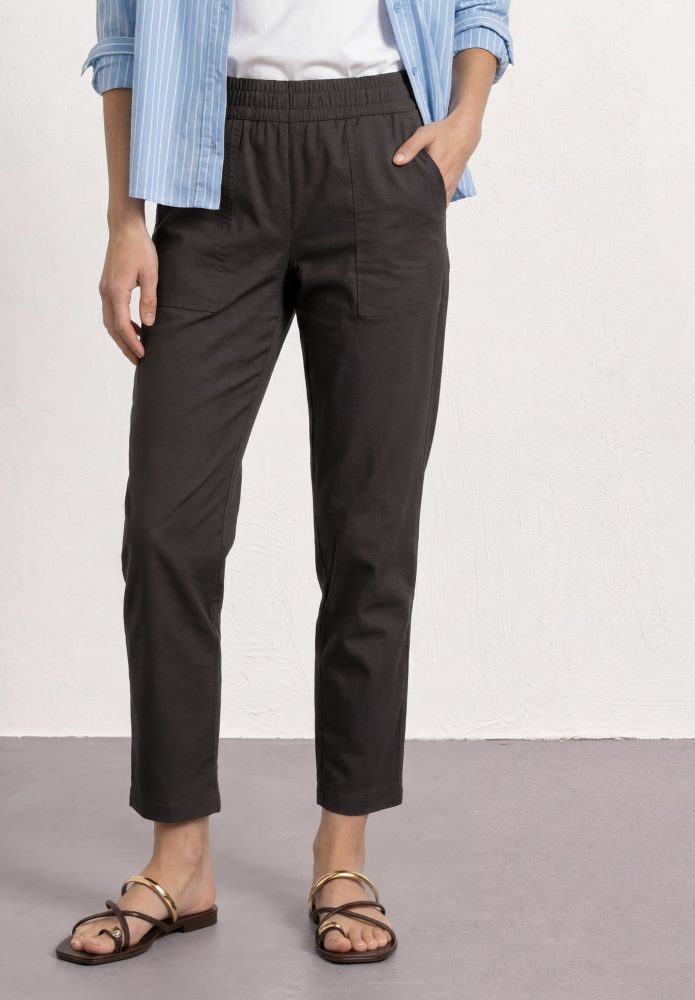 STREET ONE Chinohose Slim Leg Chino mit Elastikbund