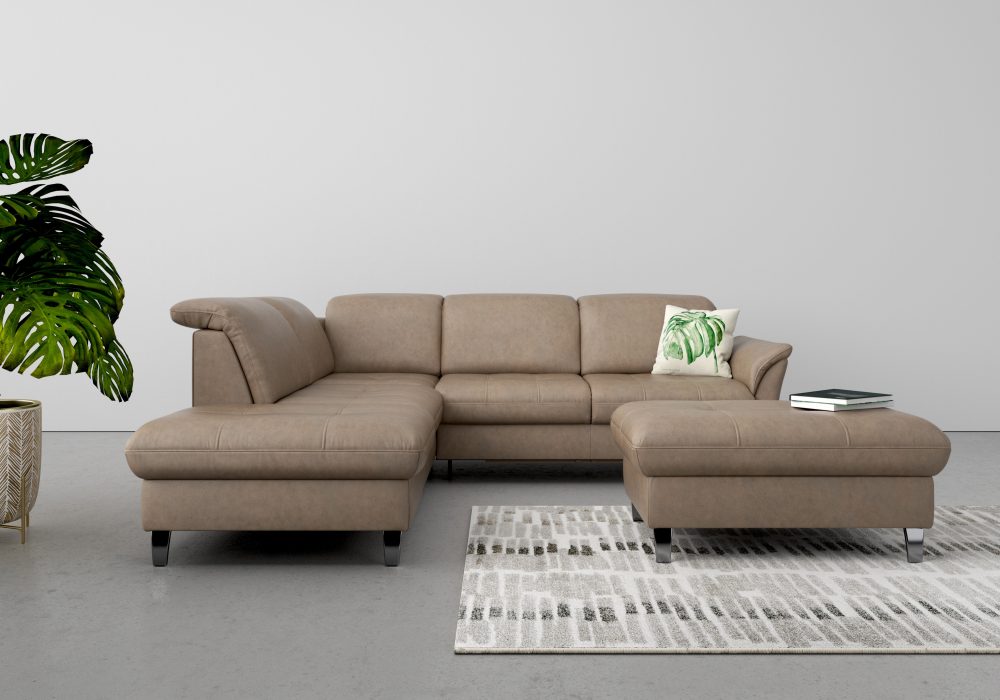 sit&more Ecksofa, wahlweise mit Kopfteilverstellung, Bettfunktion und Stauraum
