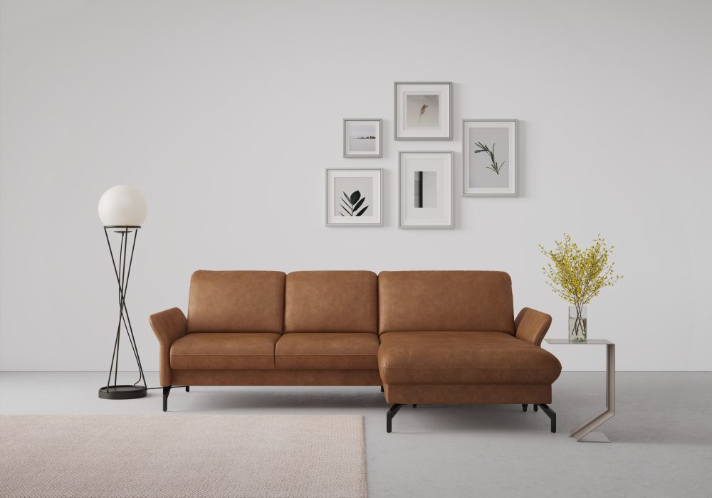 sit&more Ecksofa »Fashion«, wahlweise mit Kopfteilverstellung und Vorziehsitz, motorisch