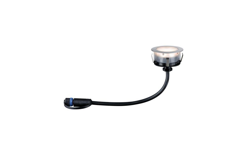 Beleuchtungssystem Plug&Shine LED-Außeneinbauleuchte (Erweiterung) 1 W Warm-Weiß Paulmann 93953 Silber