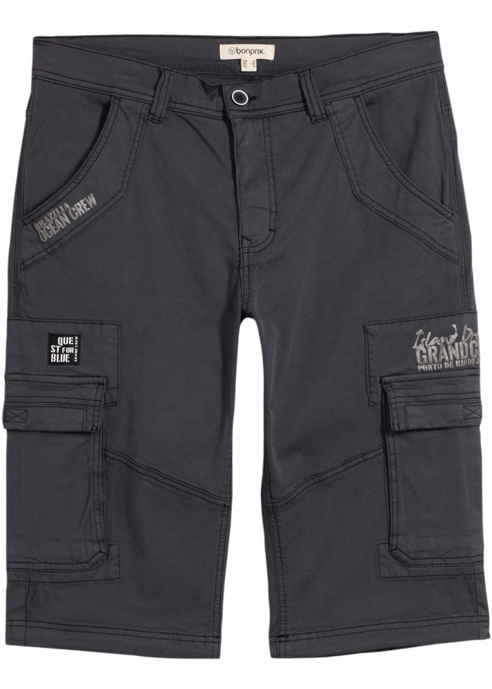 bonprix Longbermudas aus leichter Baumwollqualität, mit Elasthan-Anteil, regular fit