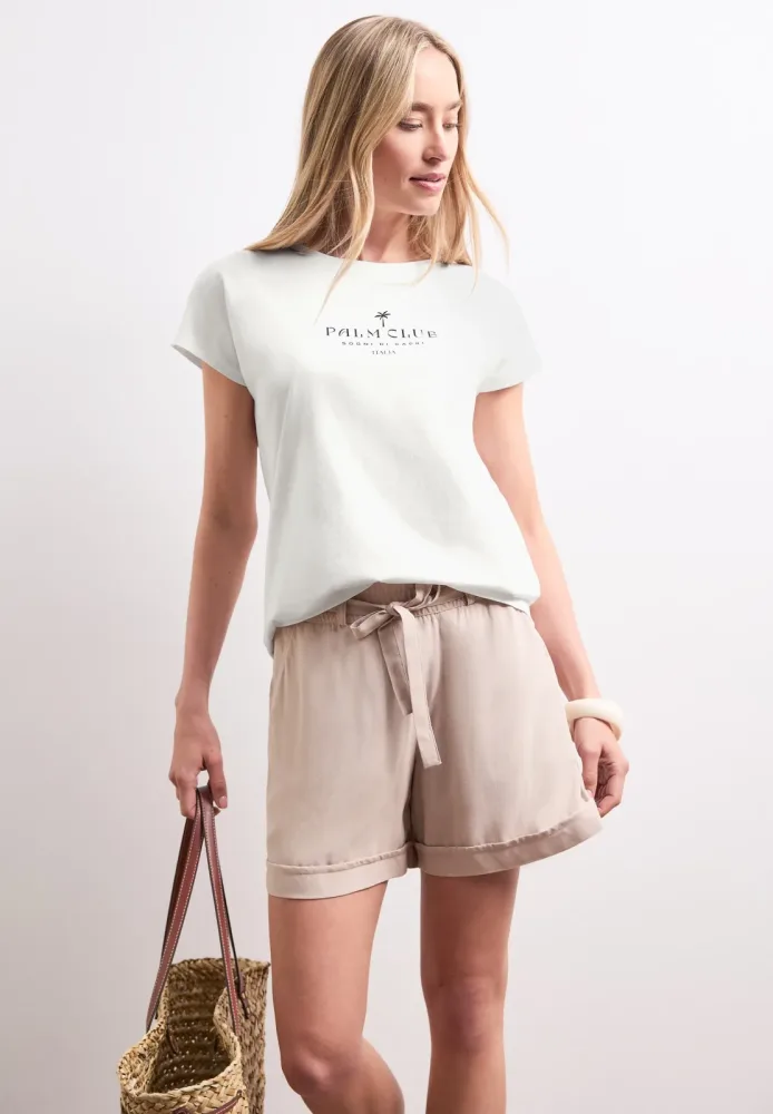 STREET ONE Shirttop Sommertop mit Wording