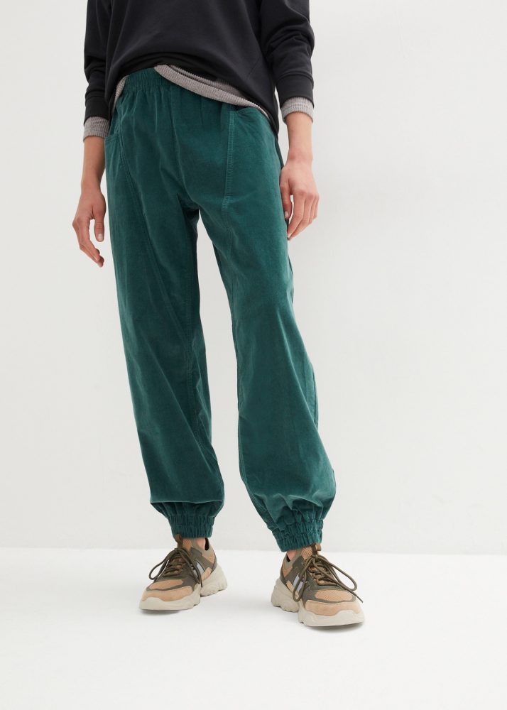 bonprix Cordhose aus Baumwoll-Mix, mit grossen Eingrifftaschen, lockere Passform