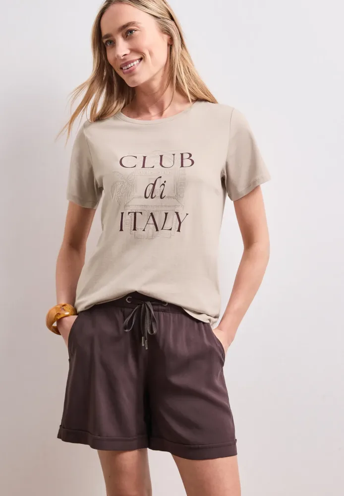 STREET ONE Kurzarmshirt Sommershirt mit Artwork