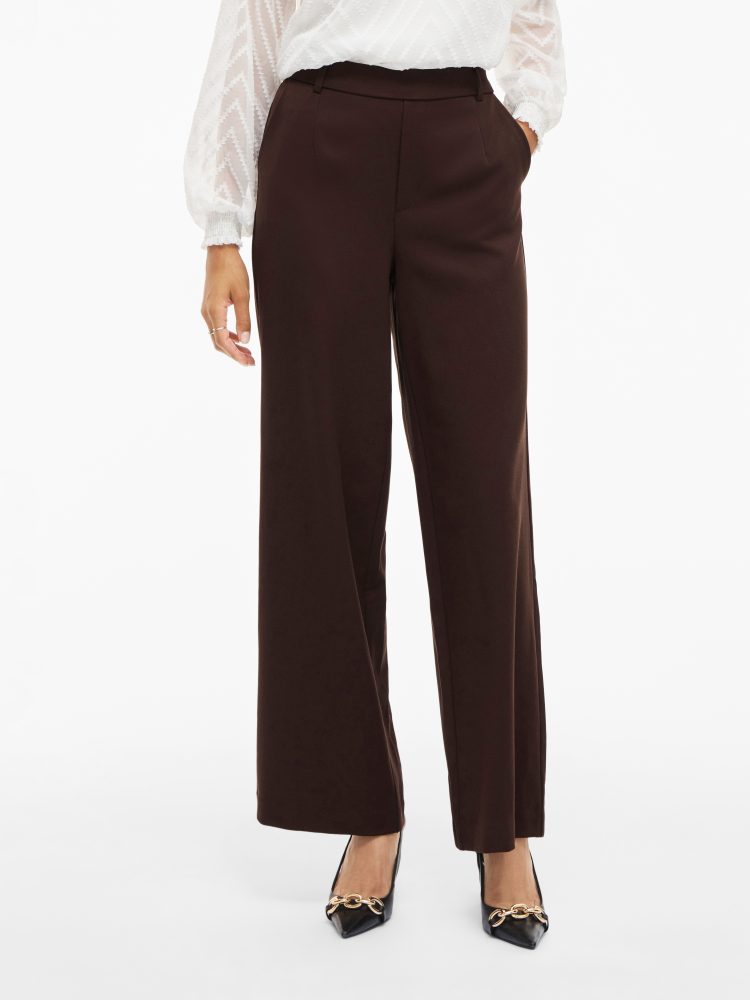 VILA - Lange Hose, Loose Fit, für Damen, Dunkelbraun, Größe 36