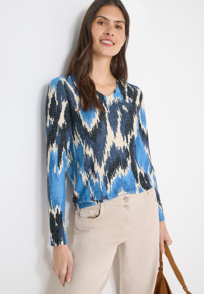 Cecil Langarmshirt mit All-Over Print