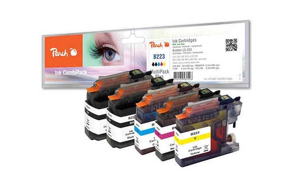 Peach Spar Plus Pack Tintenpatronen kompatibel zu Brother LC-223 series