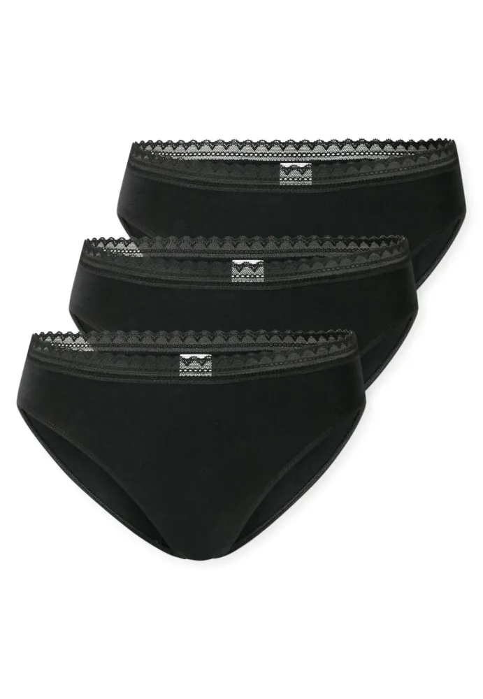 Schiesser - Rioslip Modern Multipack, für Damen, Schwarz, Größe 42