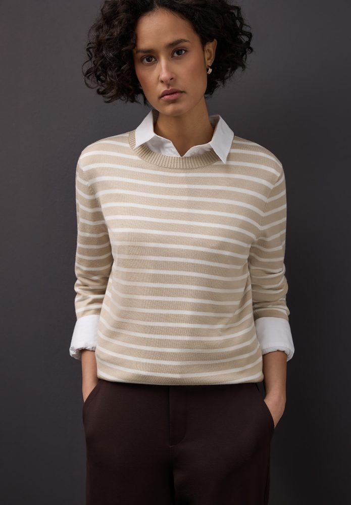 STREET ONE Strickpullover im Streifen-Design