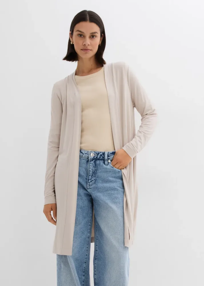 bonprix Shirtjacke aus softem Viskose-Mixgrau 40Damen
