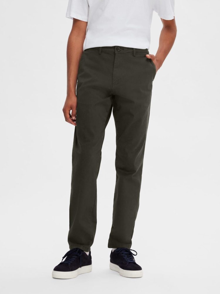 Selected - Chinohose, Slim Fit, für Herren, Olivegrün, Größe W31/L32