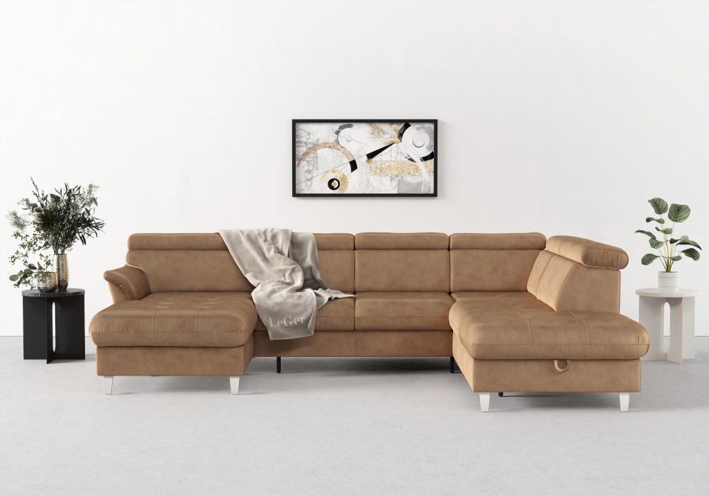 sit&more Wohnlandschaft, inklusive Kopfteilverstellung, wahlweise mit Bettfunktion und Bettkasten