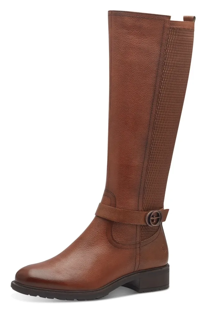 Tamaris Stiefel Blockabsatz, Langschaftstiefel mit XS-Schaft und Stretchfunktion