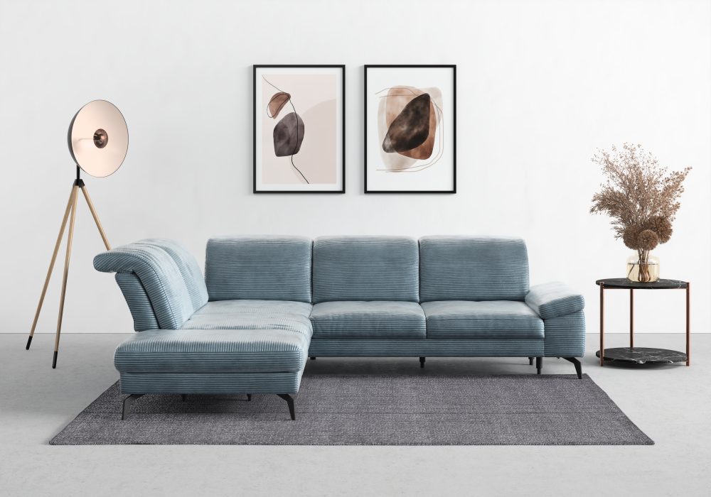sit&more Ecksofa »Cabana«, Ottomane, wahlweise mit Sitztiefen-,Armlehnen- und Kopfteilfunktion