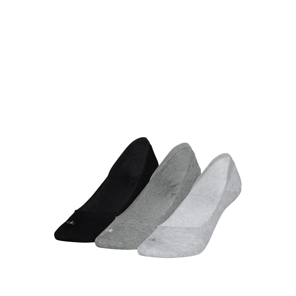 Calvin Klein - Triopack, Füsslinge, für Damen, Grau Melange, Größe 39-42