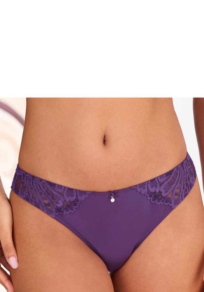 Lascana - Tanga, für Damen, Pflaume, Größe 36