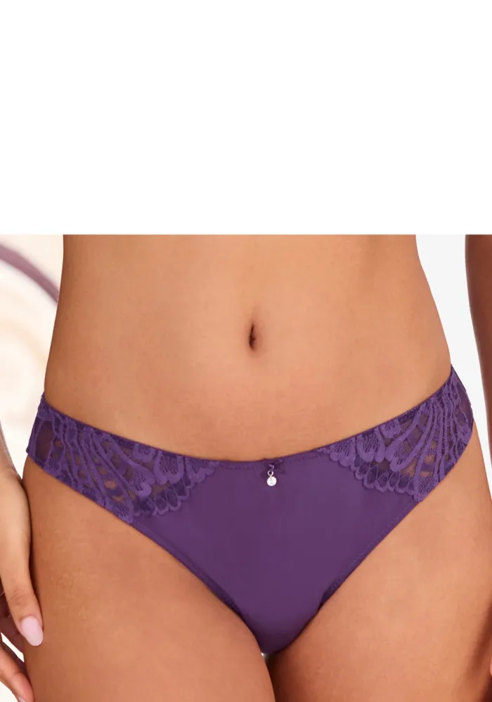 Lascana - Tanga, für Damen, Pflaume, Größe 36