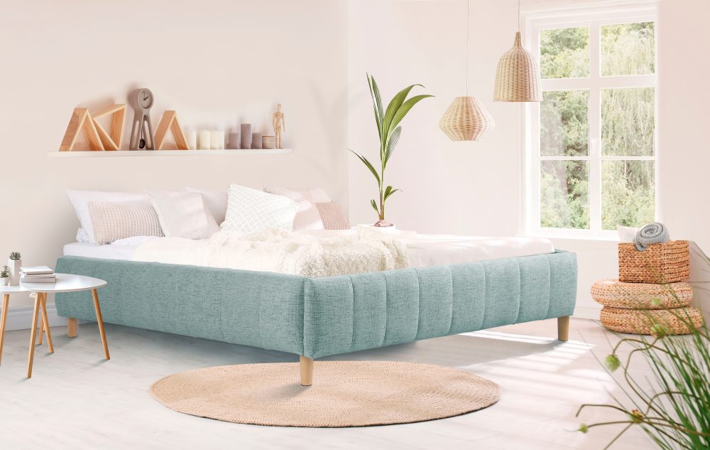 andas Polsterbett »Tarje«, Ohne Kopfteil - ideal für Dachschrägen oder Eigengestaltung der Wand am Bett, in 5 Breiten, auch in Überlänge 220 cm, incl. Roll-Lattenrost