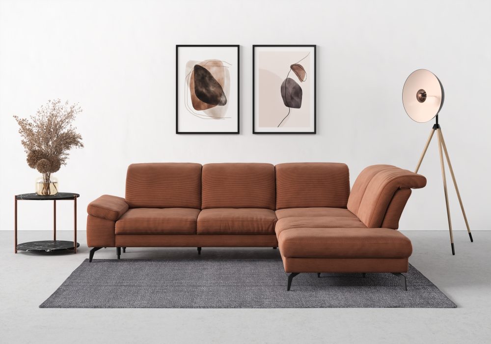 sit&more Ecksofa »Cabana«, Ottomane, wahlweise mit Sitztiefen-,Armlehnen- und Kopfteilfunktion