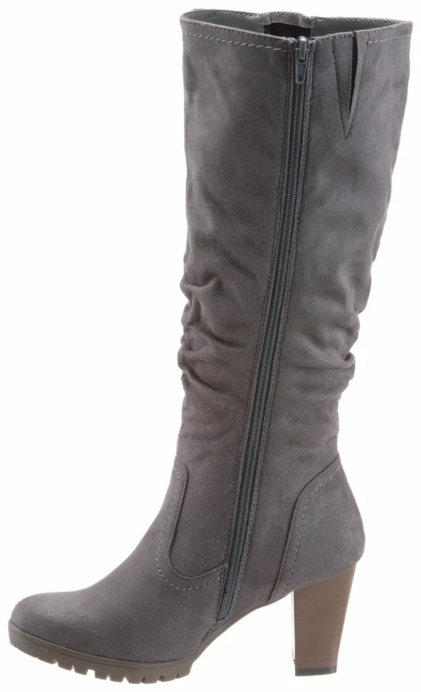 Aniston SHOES Stiefel mit Raffungen am slouchy Schaft