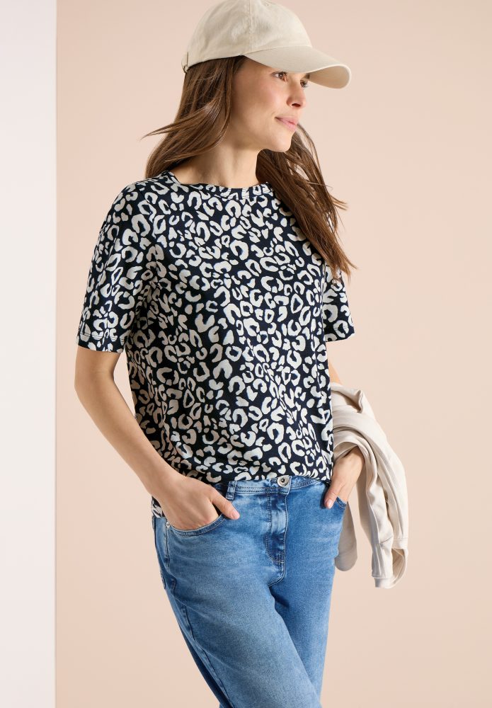 Cecil T-Shirt mit Leo-Print