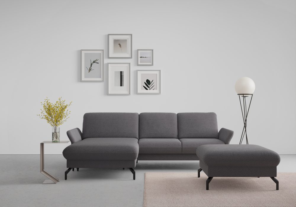 sit&more Ecksofa »Fashion«, wahlweise mit Kopfteilverstellung und Vorziehsitz, motorisch
