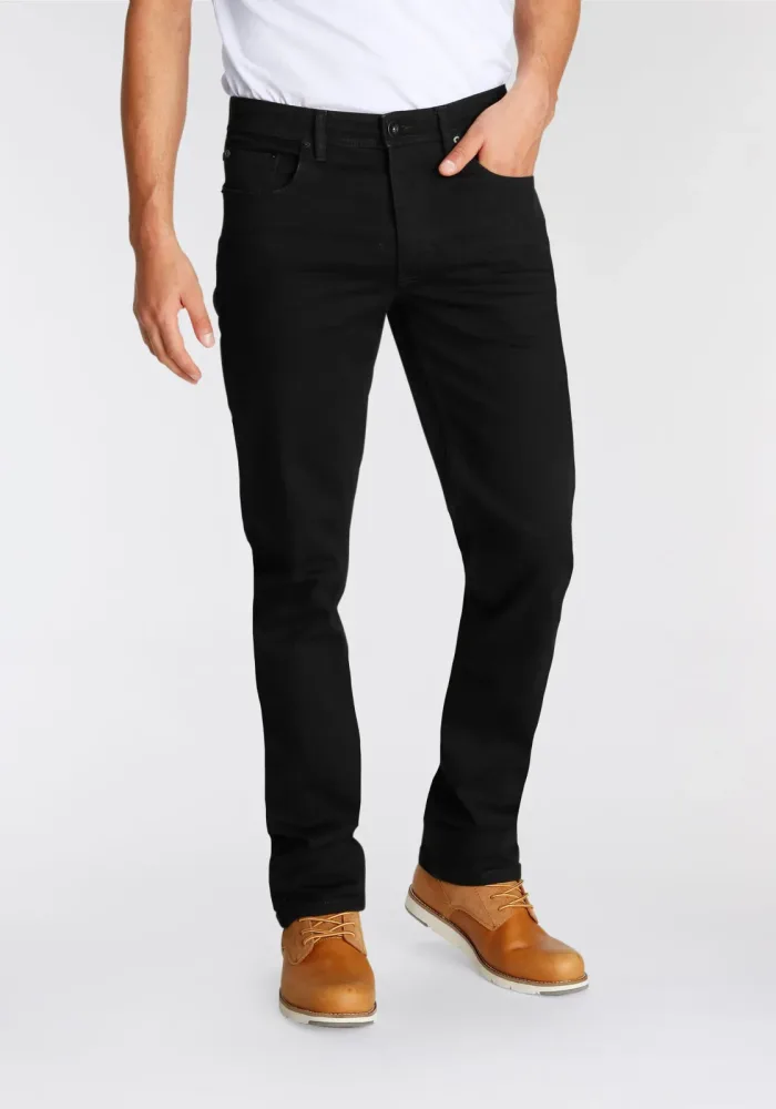 AJC Straight-Jeans gerade geschnitten, Used-Look-Waschung, niedrige Leibhöhe
