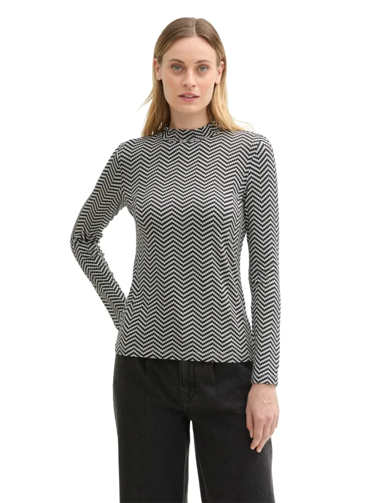 TOM TAILOR T-Shirt mit All-Over Muster
