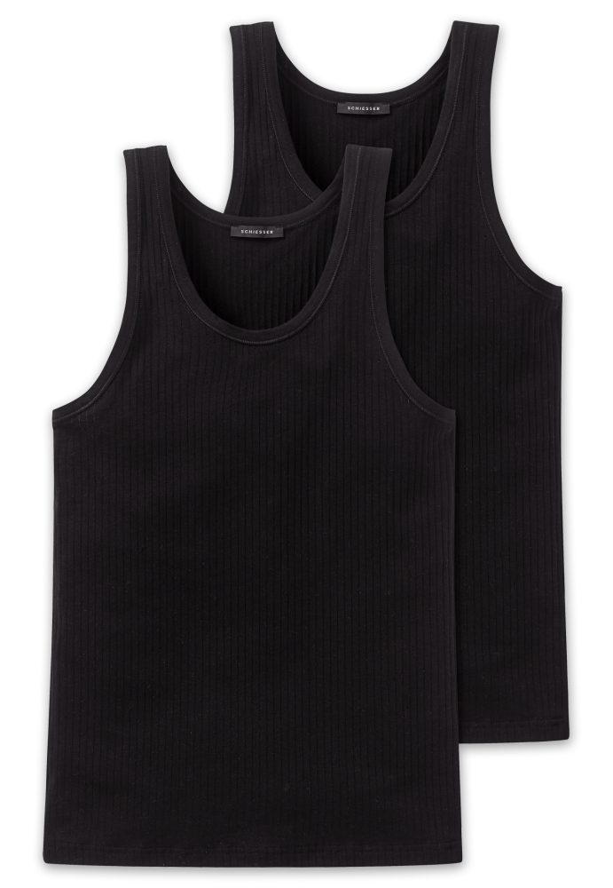 Schiesser - Authentic AthleticShirts, für Herren, Schwarz, Größe L