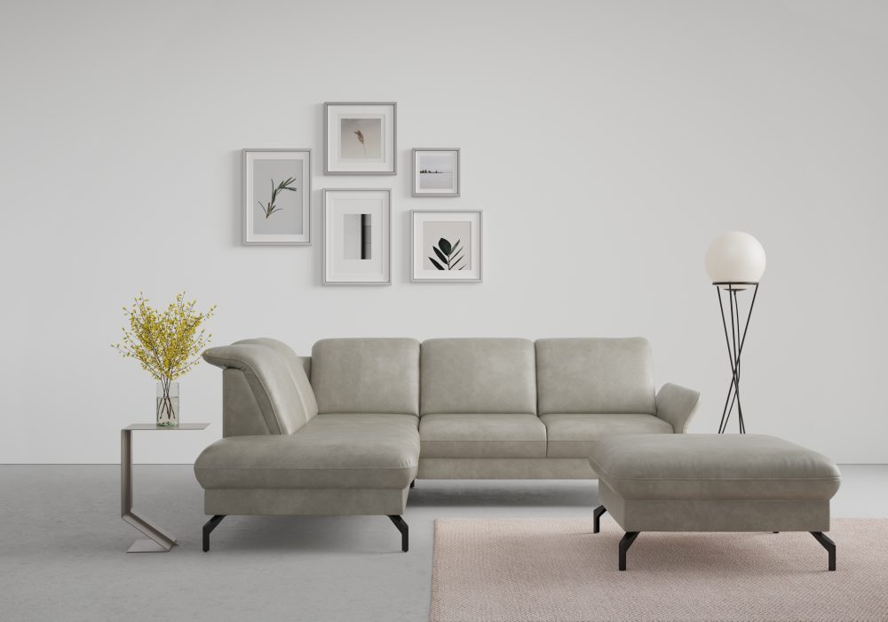 sit&more Ecksofa »Fashion«, wahlweise mit Kopfteilverstellung und Vorziehsitz, motorisch