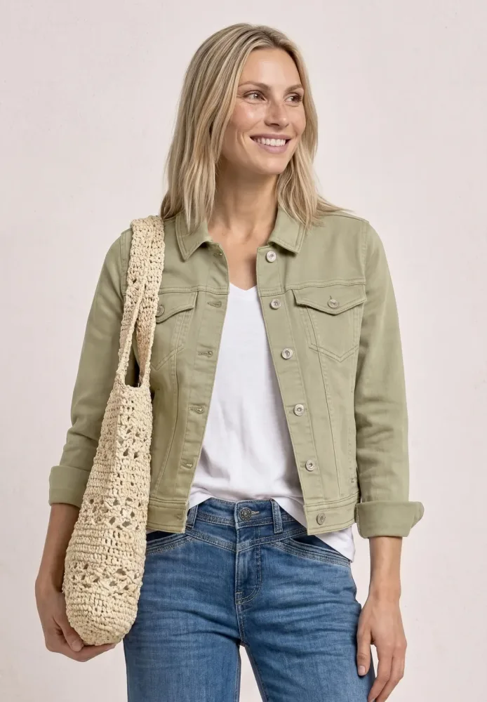 STREET ONE Kurzjacke im Colored-Denim-Look