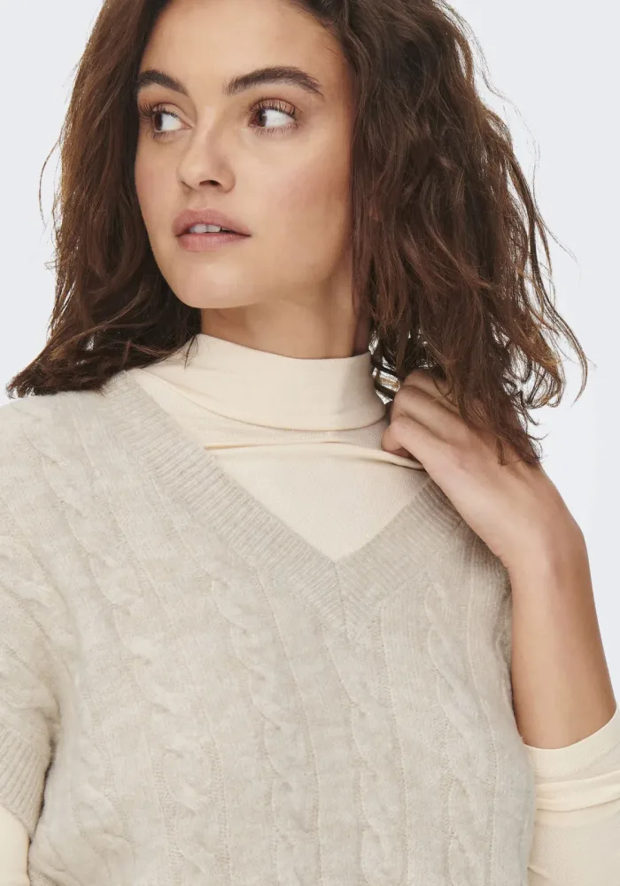 Only - Pullunder, für Damen, Ecru Größe XS