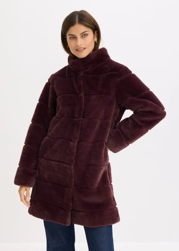 bonprix Fellimitat-Mantelrot 50Damen