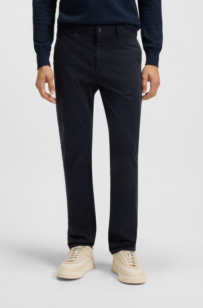 BOSS ORANGE - Chinohose, Slim Fit, für Herren, Dunkelblau, Größe W32/L32