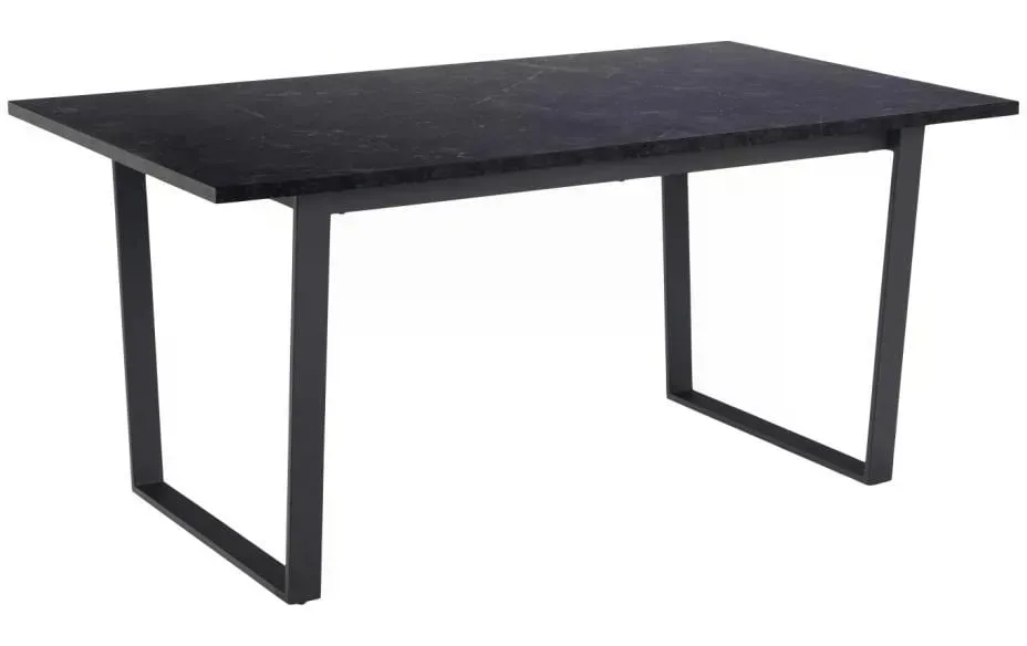 mutoni - Esstisch Chicco Melamin Print Marmor Schwarz 160x90x74cm, 90x160 cm