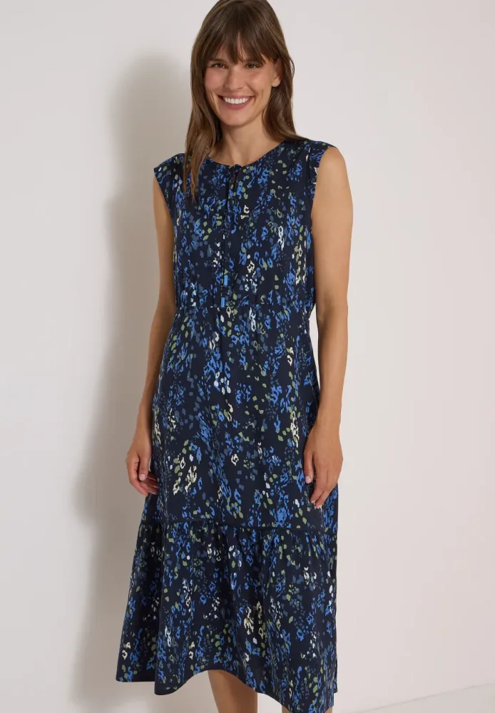 Cecil Midikleid Eingrifftaschen Sommerkleid, kleiner V-Ausschnitt, mit Eingrifftaschen