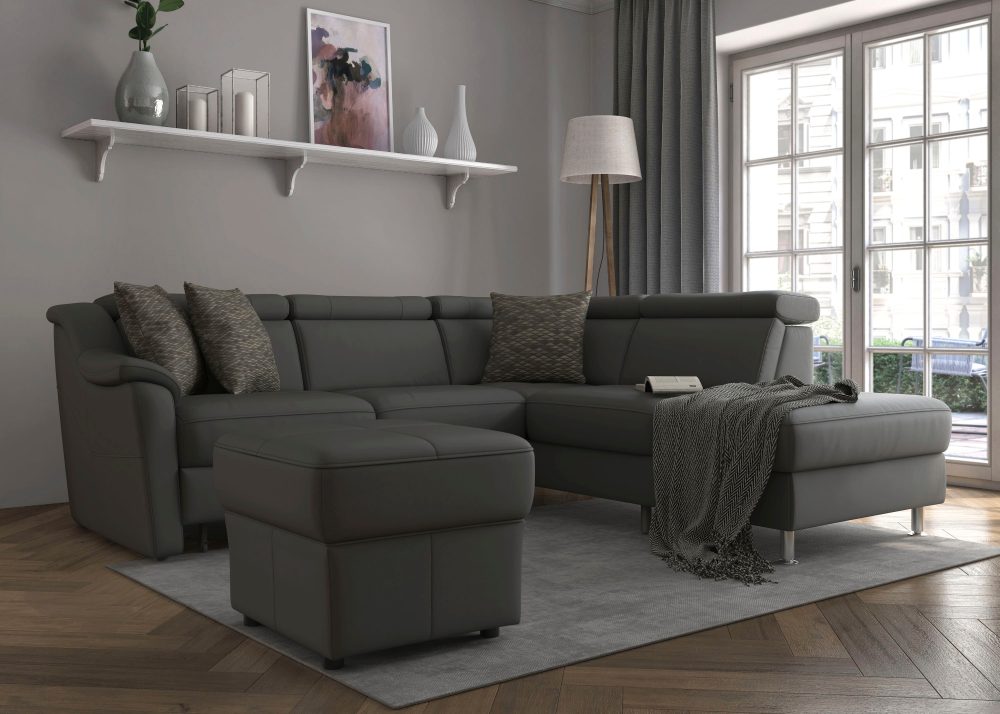 sit&more Ecksofa »Freetown«, inklusive Kopfteilverstellung und komfortablem Federkern, wahlweise mit Bettfunktion und Stauraum