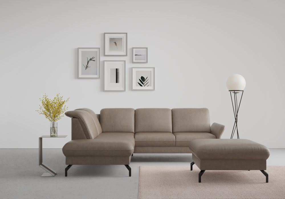 sit&more Ecksofa »Fashion«, wahlweise mit Kopfteilverstellung und Vorziehsitz, motorisch