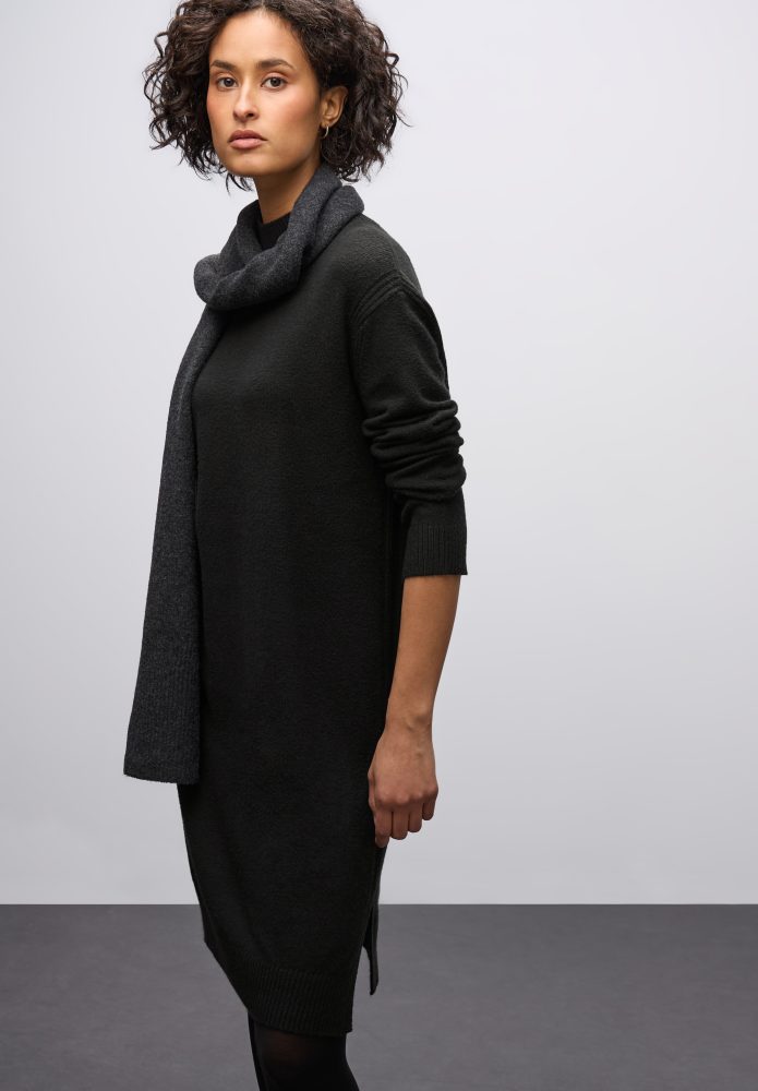 STREET ONE Strickkleid mit Rippbündchen