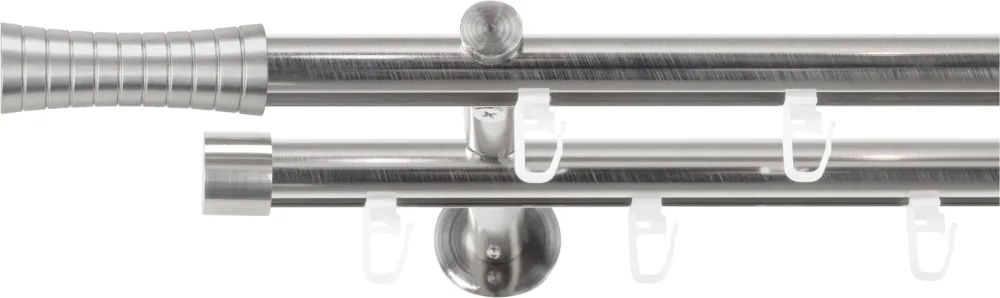 SN DECO GROUP Gardinenstange Ø 19 mm 2 läufig-läufig Fixmass;kürzbar