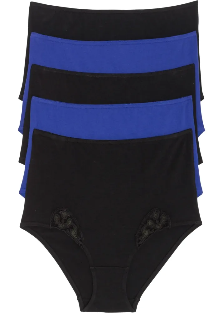 bonprix Highwaist Slip (5er Pack)blau 44Damen