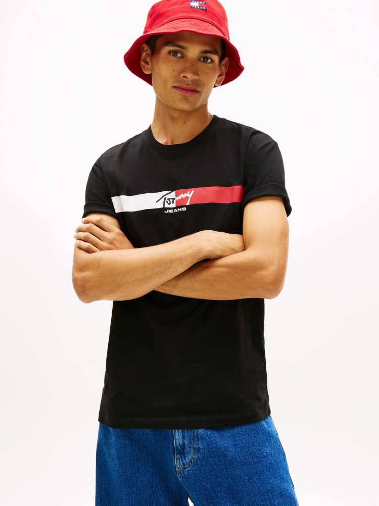 Tommy Jeans - T-Shirt, für Herren, Black, Größe M