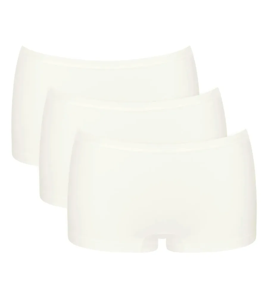 Sloggi - Slip  3er Pack Bequem sitzend-GO Daily Cotton Short 3P, XL, Weiss