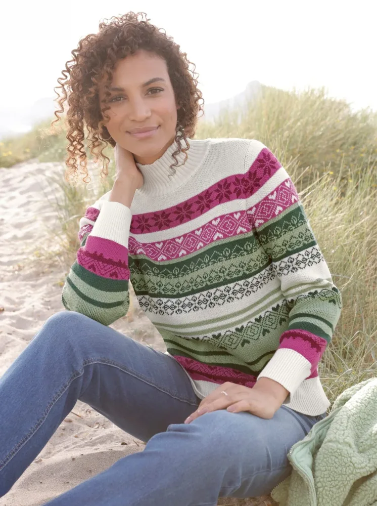 Casual Looks Stehkragenpullover 