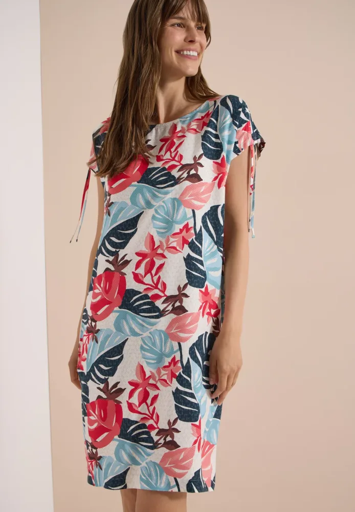 Cecil Sommerkleid Sommerkleid, Rundhalsausschnitt, Viskose
