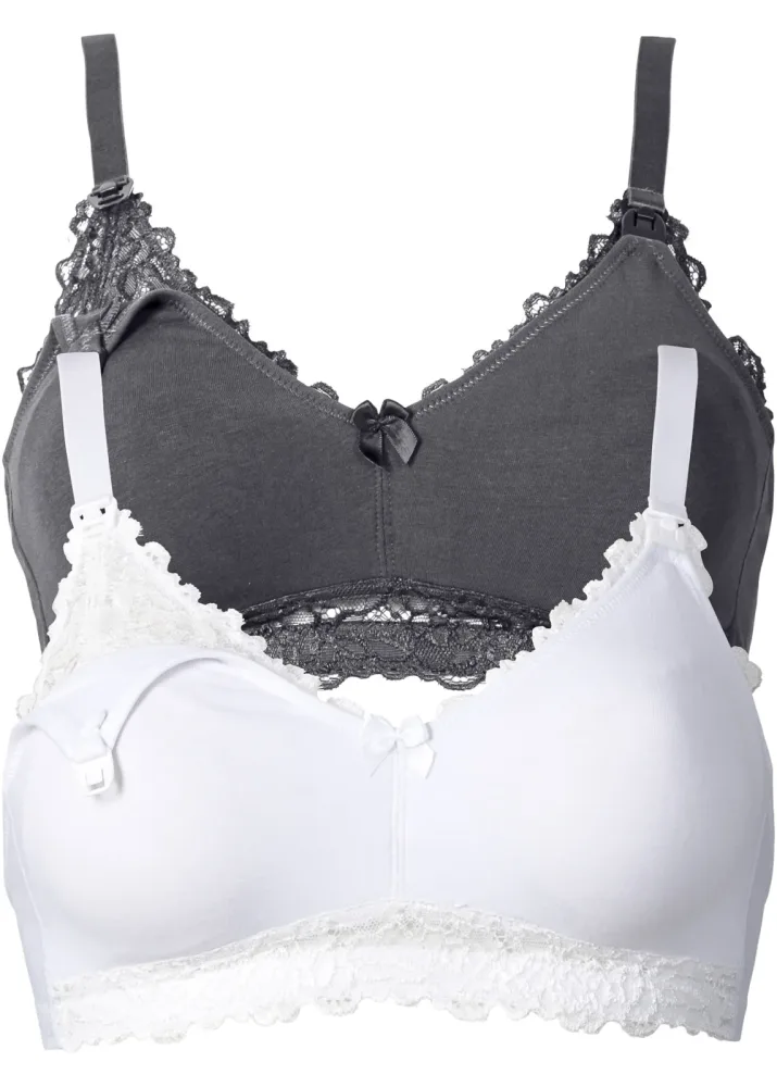 bonprix Still BH ohne Bügel mit Bio-Baumwolle (2er Pack)grau 75Damen