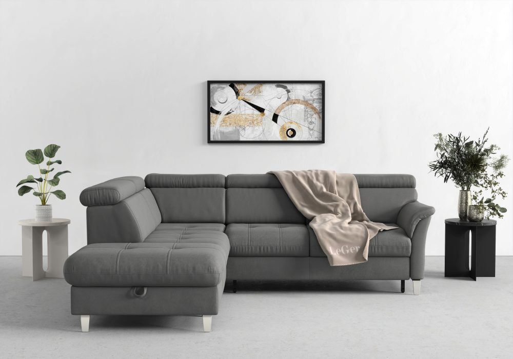 sit&more Ecksofa, inklusive Kopfteilverstellung, wahlweise mit Bettfunktion und Bettkasten